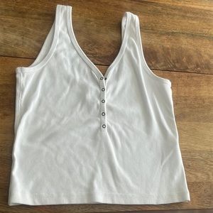 White Abercrombie Tank
